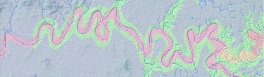 Map derived from LiDAR products