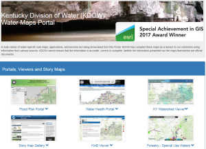 KY Watermaps Portal Welcome Screen