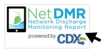 NetDMR logo: tablet with single leaf and phrase powered by CDX with black arrow