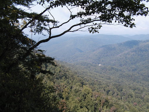 view of valley along Pine Mountain
