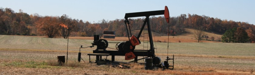 gas well in a stream