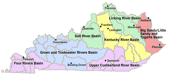 Image Map to Choose Watershed Management Basin (links also supplied along right-hand side of page)