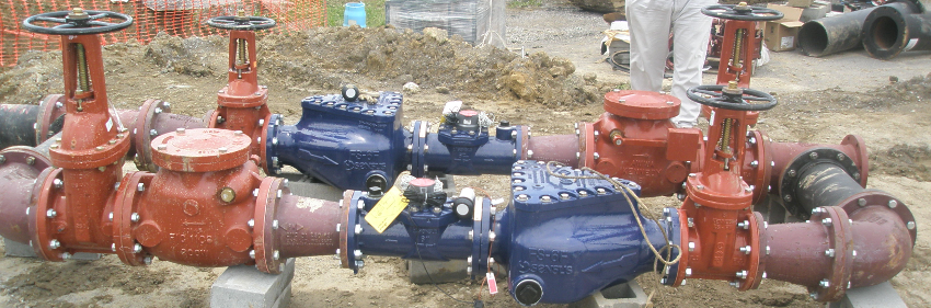 image of piping for water system treatment