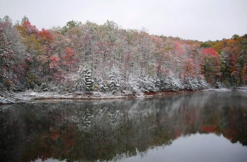 Cupp Lake in winter